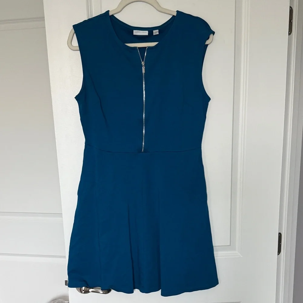 New York & Company Blue Sleeveless Dress - Picture 3 of 8